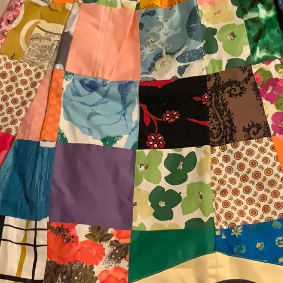 60s - 70s VINTAGE Patchwork A-Line Skirt Adorable! - Picture 6 of 8